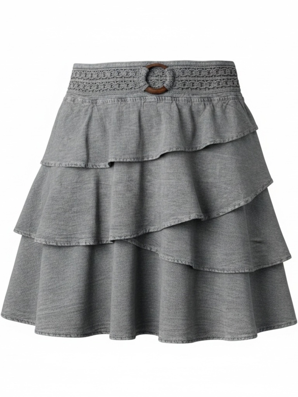 Cotton Natural petal ruffle skirt - size Large 🌟